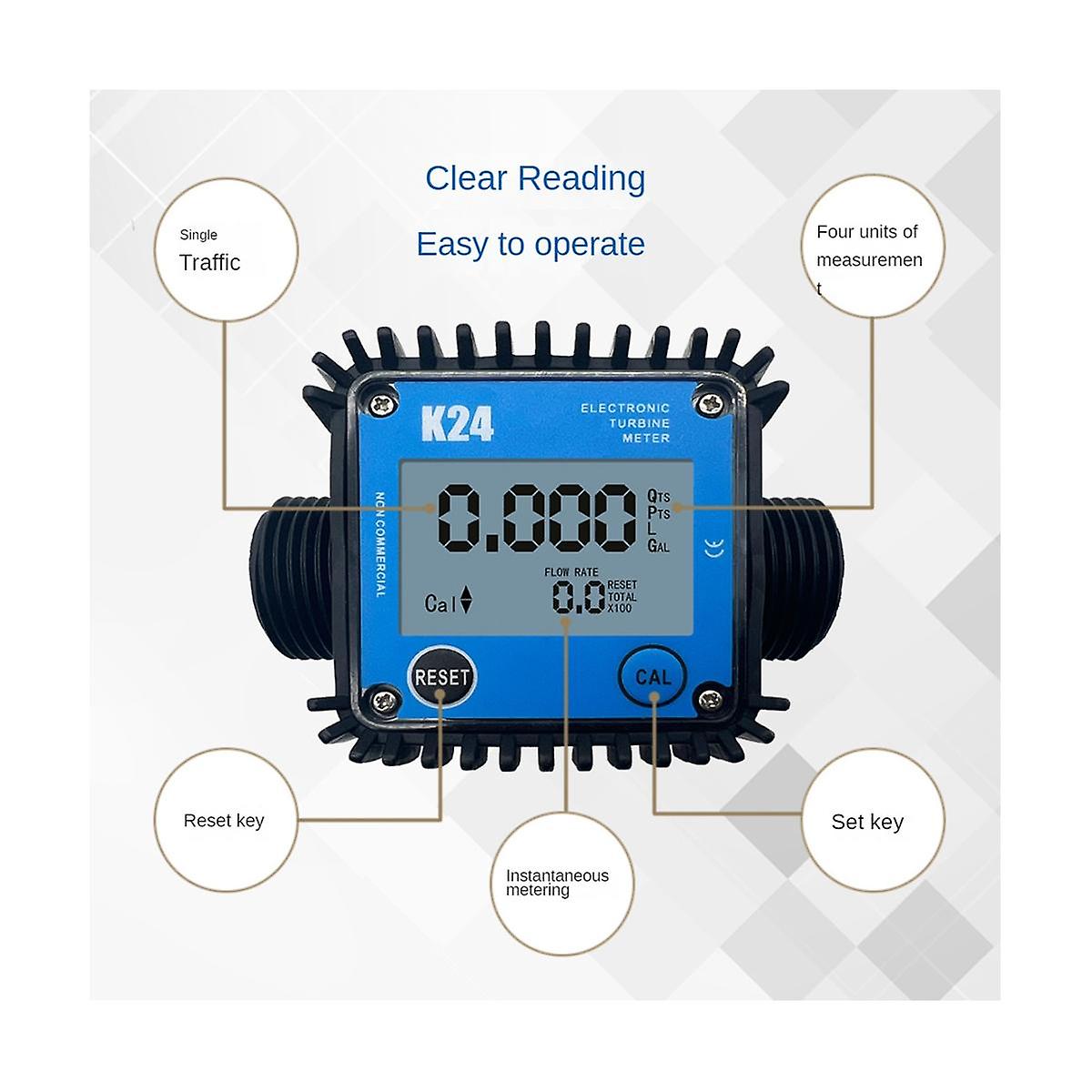 Minor Flow Digital Display Meter Gear Flow Meter Gasoline Oil Hydraulic Oil Soy Oil Water 1-15L/Min