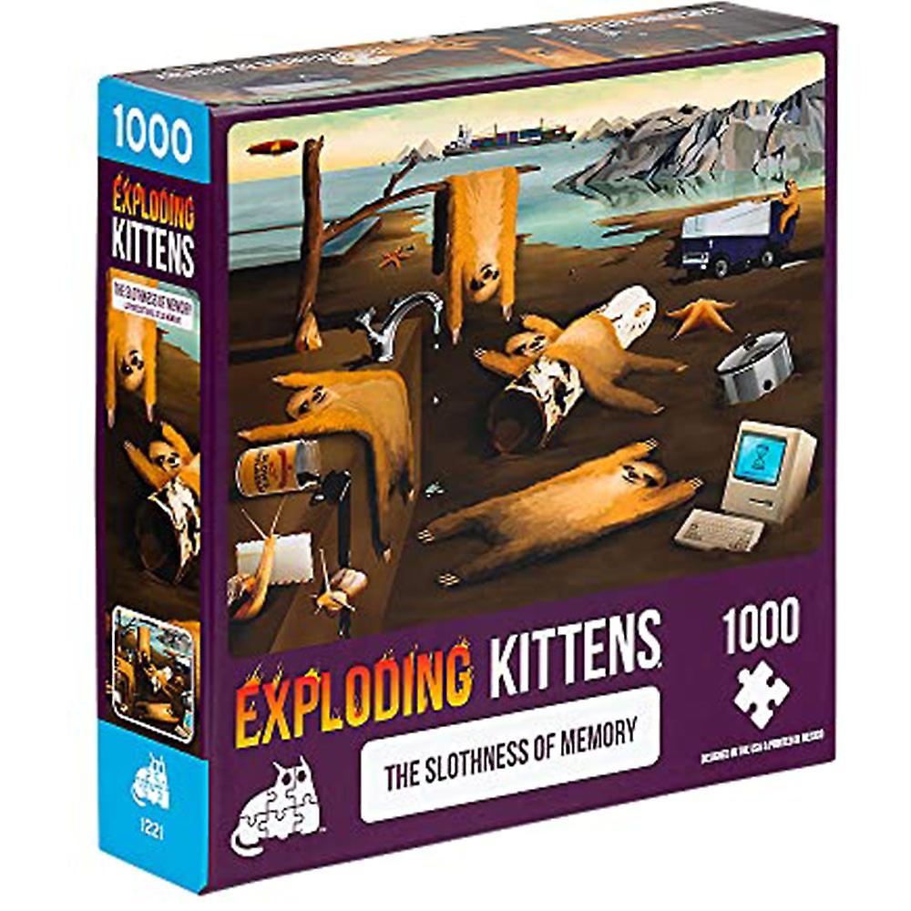 Exploding Kittens Puzzle Slothness of Memory Premium Quality 1000-Pieces Puzzle