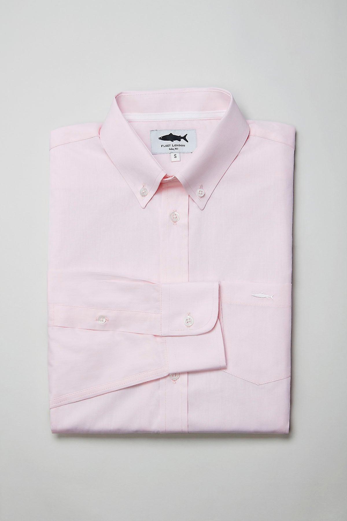 Salmon Pink Cotton Shirt For Men