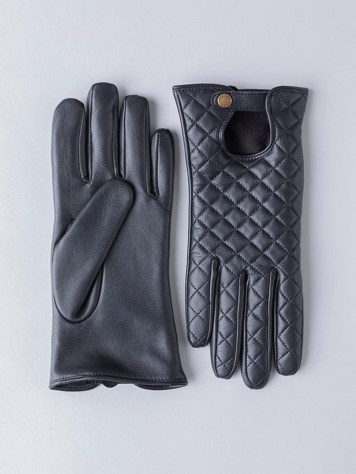 Tarn Leather Quilted Gloves in Black