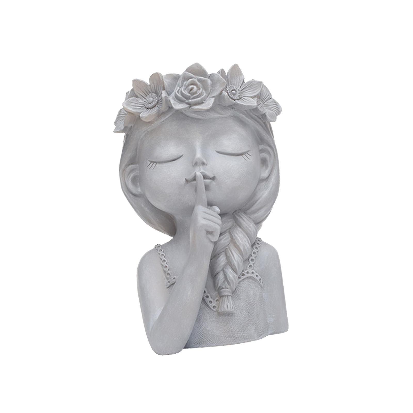 Ansiktsblomkruka för inomhusbruk utomhus Kreativ huvudkruka för hemmakontor Stil A