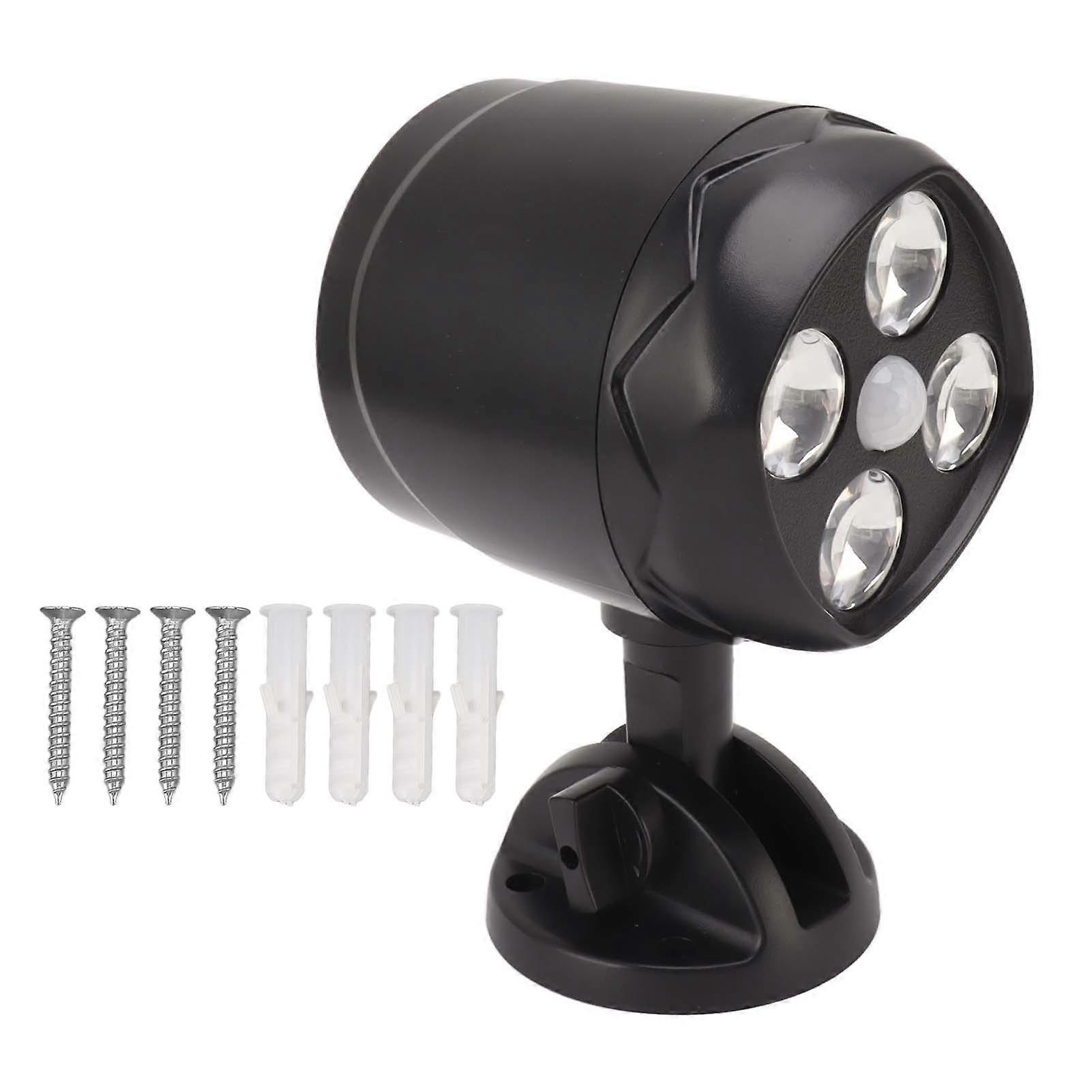 4 LED Rotating Outdoor Floodlight Waterproof Wall Mounted Motion Sensor Spotlight for Yard