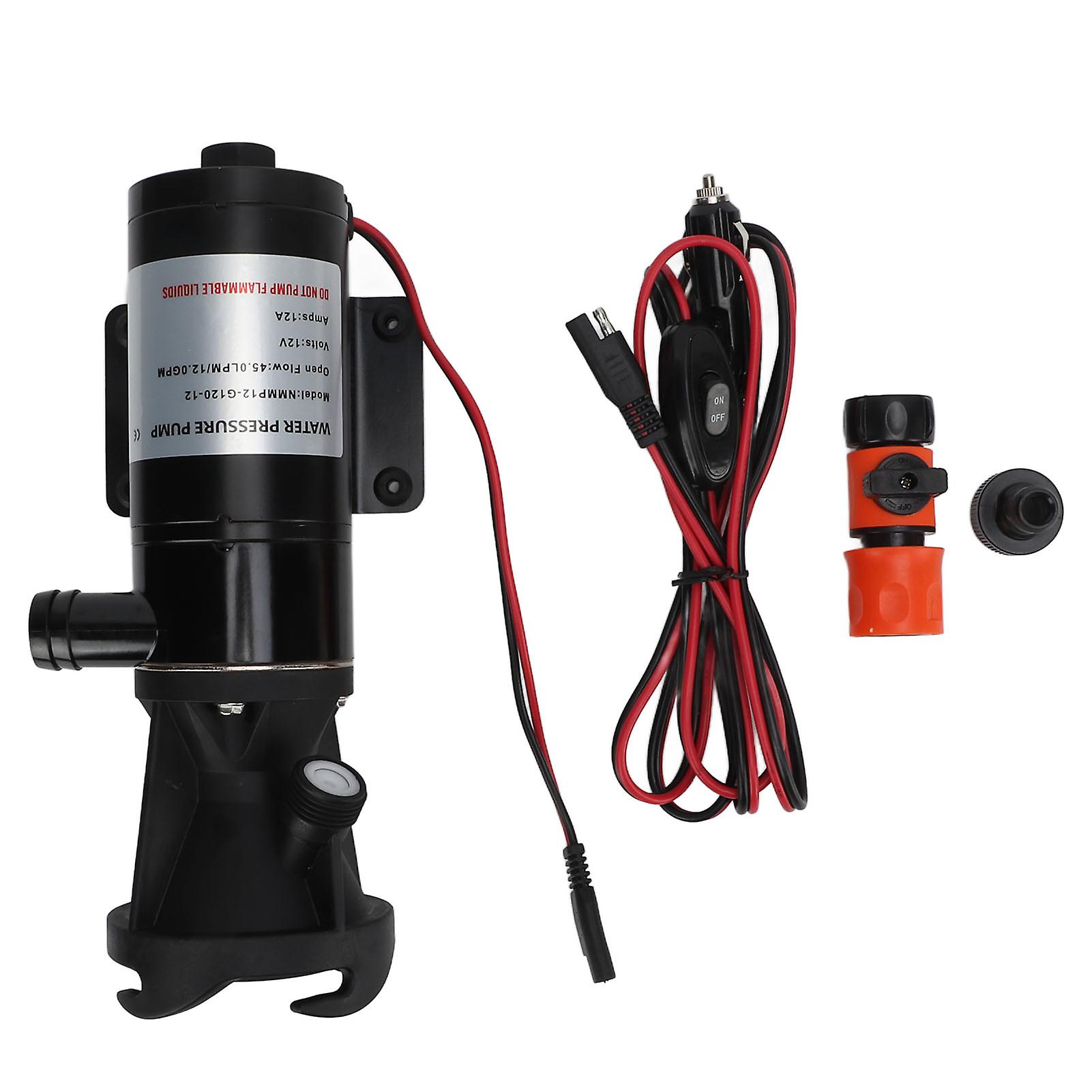 Pompe à déchets pour camping-car 12 V 45 l/min, broyeur, entrée 7,6 cm, sortie 2,5 cm, pour bateau, caravane, toilettes, égouts