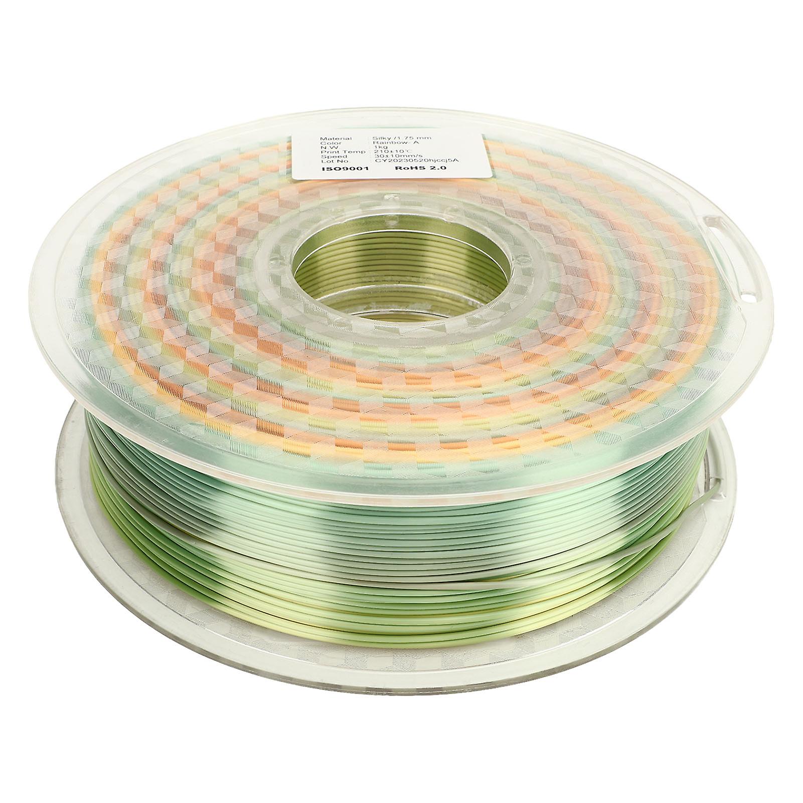 3D Printer Filament Strong Smooth Silk Rainbow PLA Consumables Gradient Multicolor