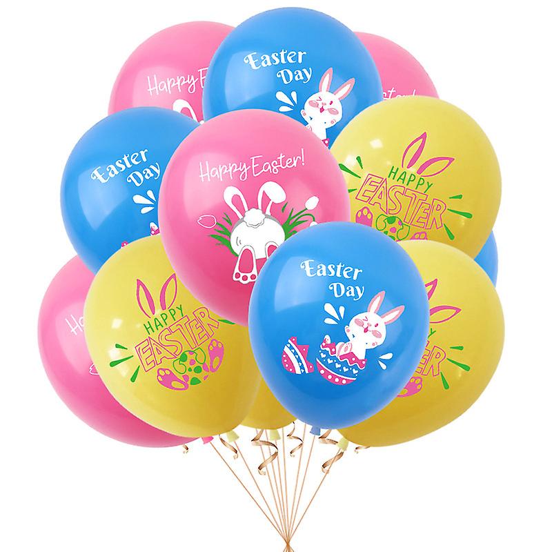 24 Piece Easter Party Latex Balloons Decorations, Easter Eggs Bunny Balloon