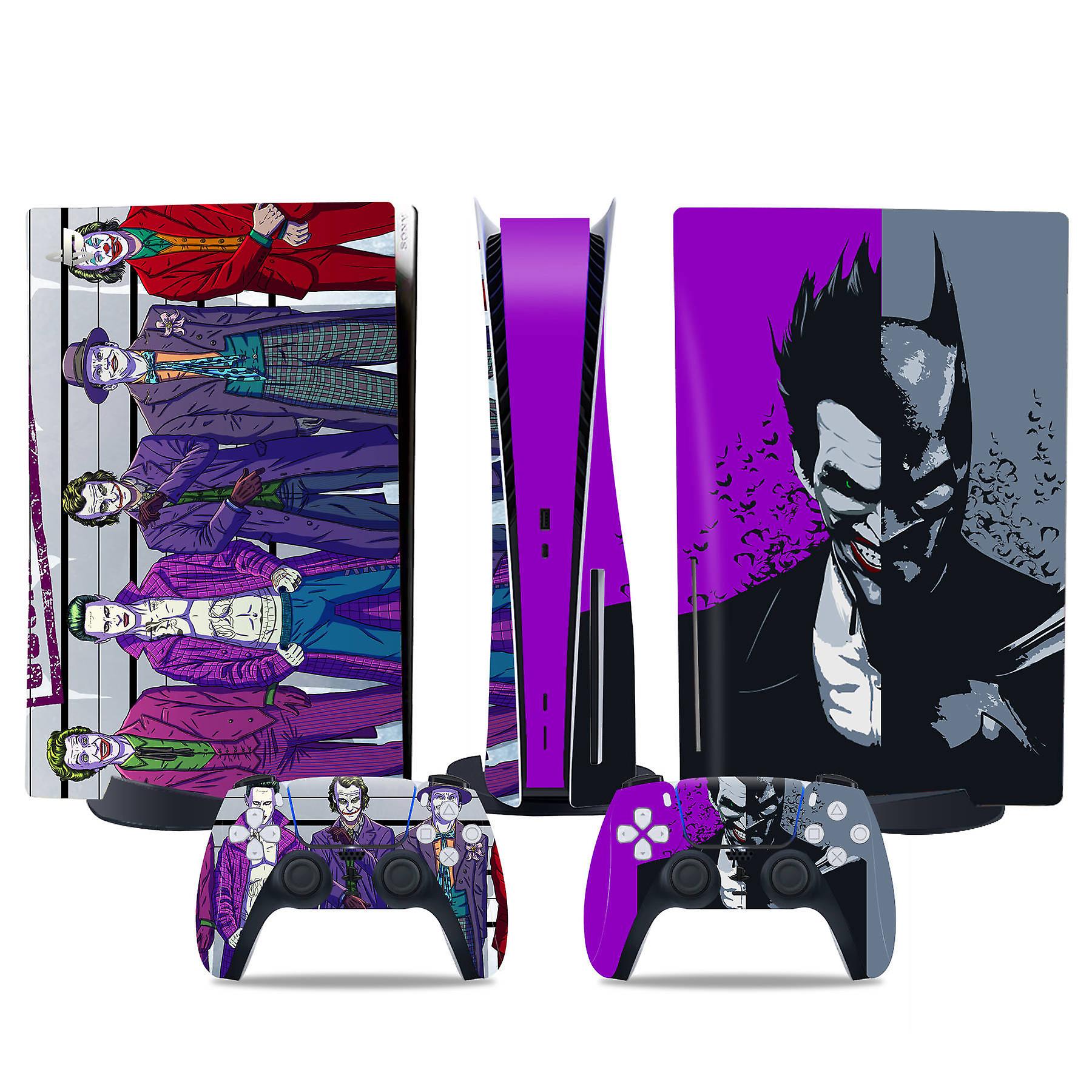PS5 optical drive version sticker, cool PS5 skin, controller handle,for PS5 console and controller,DC cartoon,Joker3
