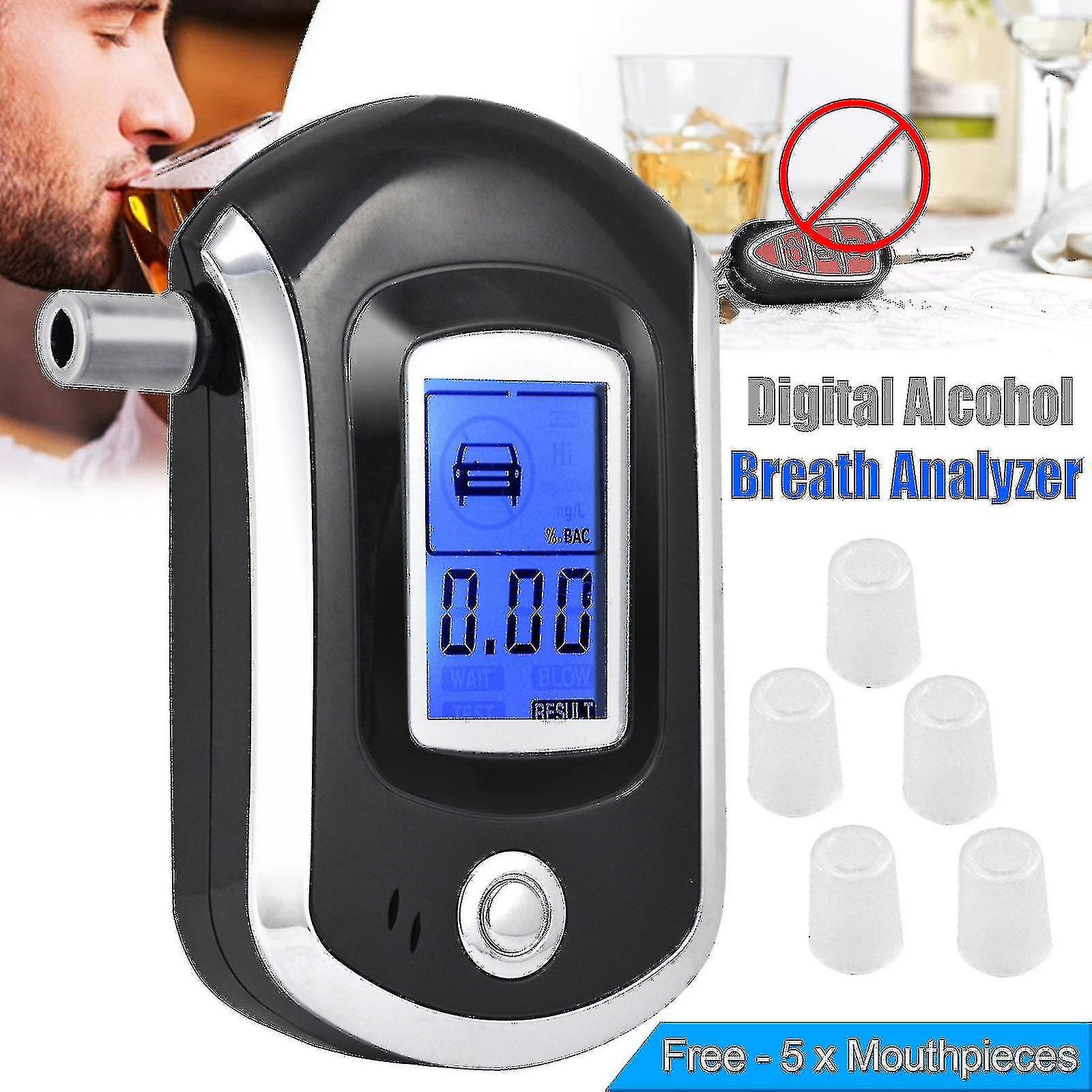 Breath Alcohol Tester Breathalyzer Alcohol Detector Digital Lcd