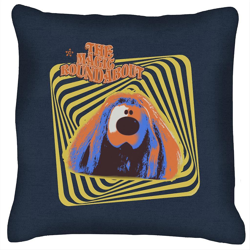 The Magic Roundabout Retro Psychedelic Dougal Cushion
