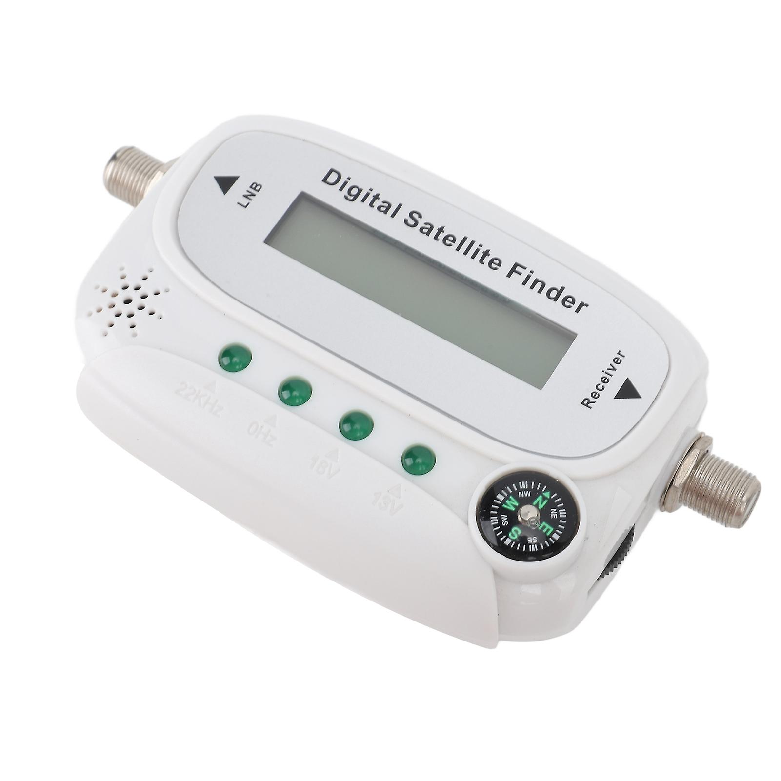 Digital Satellite Finder TV Antenna Signal Finding Strength Meter with Compass Buzzer Alarm 13‑18VDC