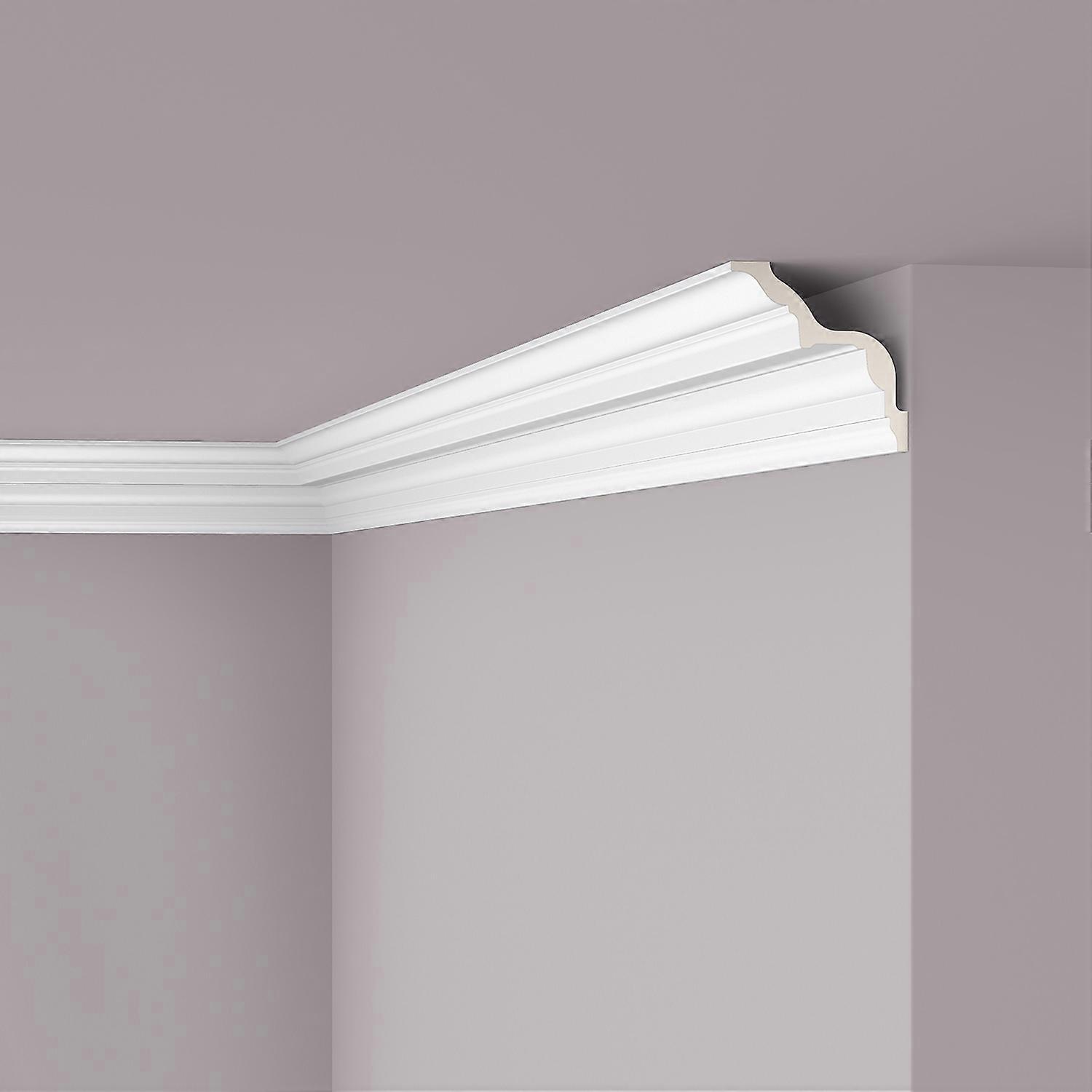 NMC 1 x Cornice moulding Z24 ARSTYL 200 cm x 12,8 cm x 12,8 cm white Rigid polyurethane foam pre-primed lightweight, sturdy, dimensionally stable