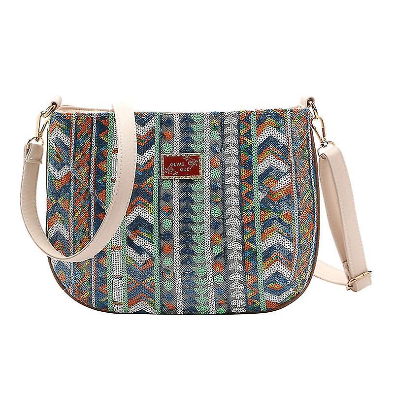 Pu Leather And Sequins Storage Pouch For Women Use