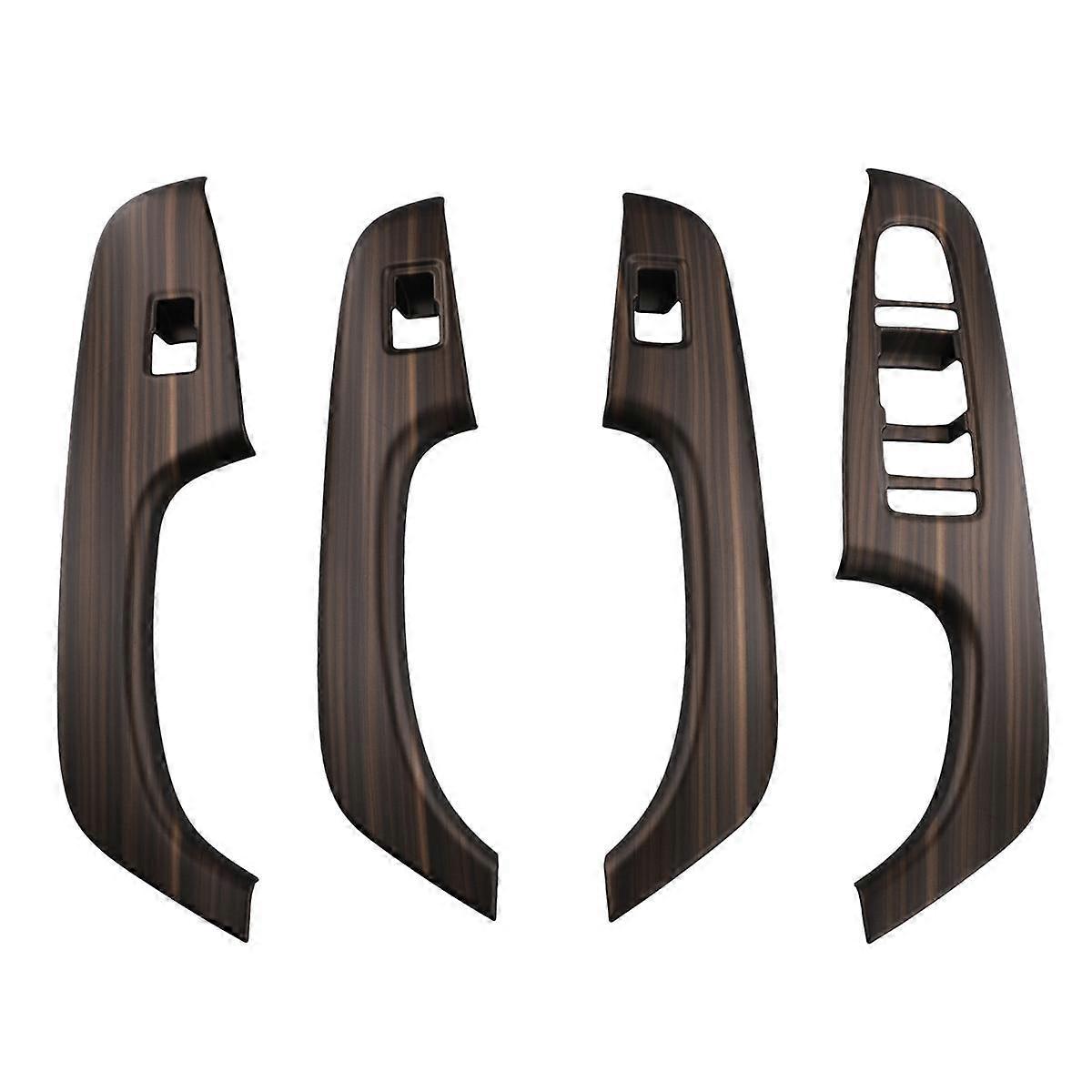 Car Window Lift Switch Button Cover Interior Door Armrest Trim Panel Wood Grain Color for Seal / AT