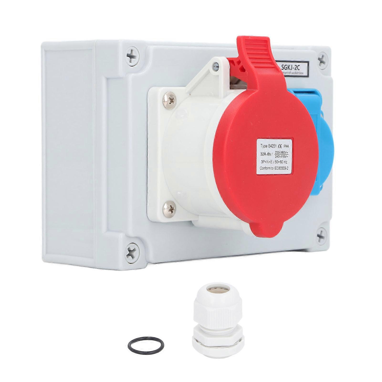 مقبس حائط CEE مقاوم للماء IP44 تيار متردد 16 أمبير على الطراز الأوروبي ومقبس مركب CEE 5 دبابيس 32 أمبير تيار متردد 220-380 فولت 240-415 فولت