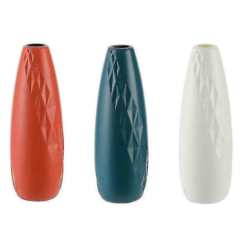 3pcs Vase Decoration, Imitation Glazing Vase