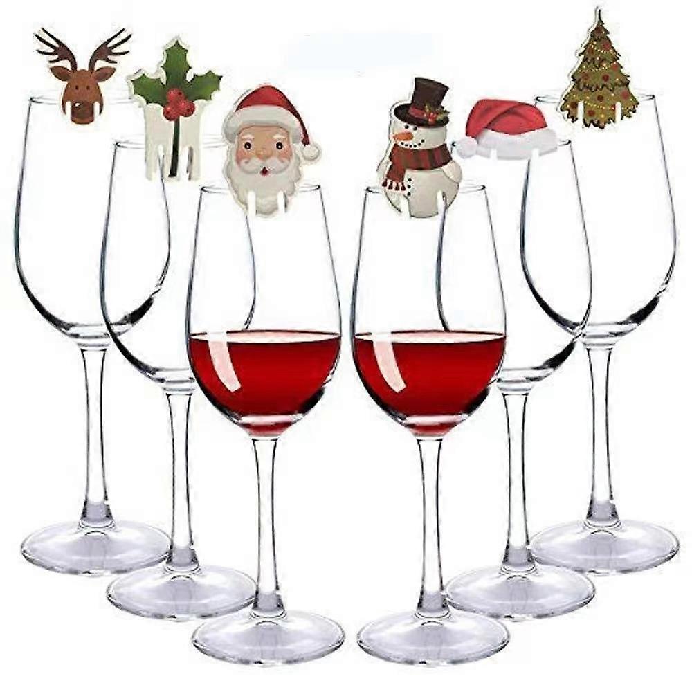 Jul vinglas dekoration förpackning med 8