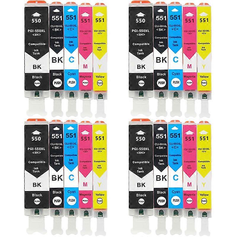 Compale For Canon Pgi550 Xl Cli 551 Pgi 550 Ink Cartridge For Pixma Ip7250 Ix6850 Mg5550 Mg5650 Mg6450 Mg6650 Mx725 Mx925