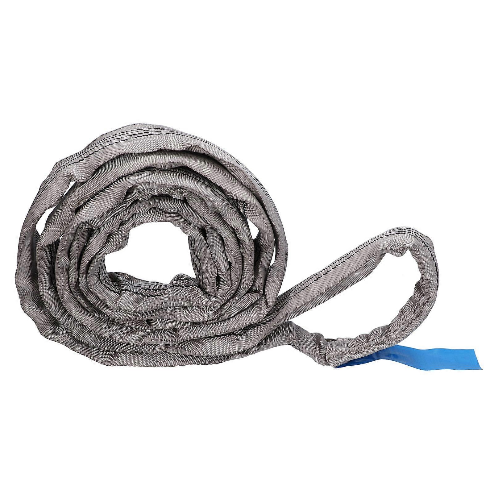 Round Lifting Slings Endless Heavy Duty 4t Load Capacity Rigging Towing Straps 70mm Width Gray(4meter13.12ft )