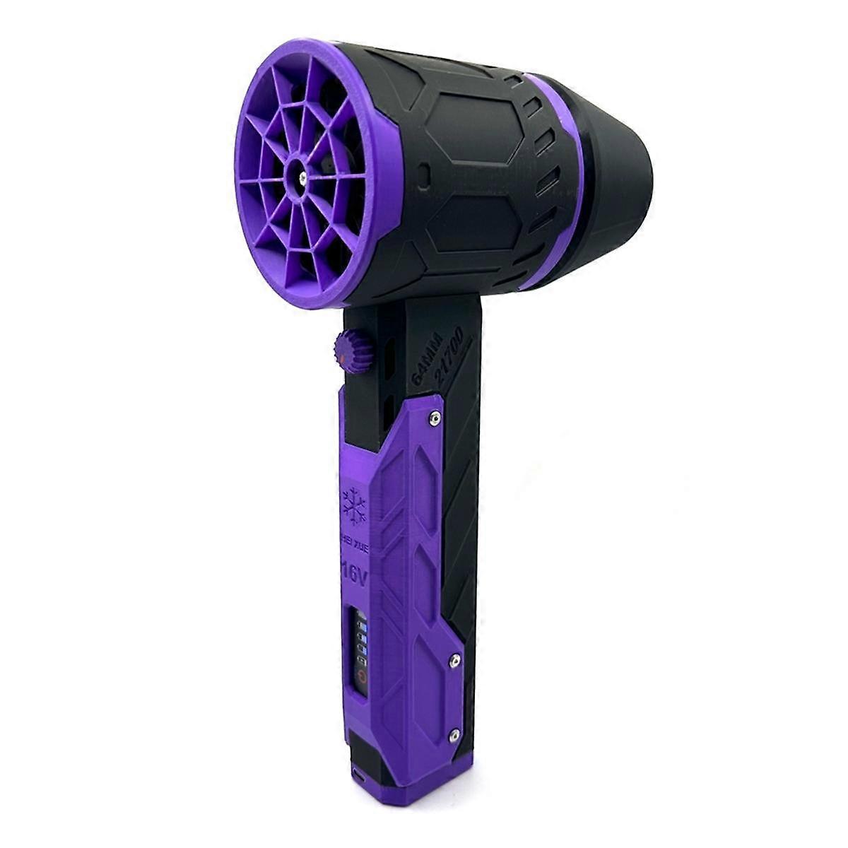 Ventilatore a getto turbo per auto, ventilatore violento da 64 mm, motore brushless da 8000 mAh, spinta 1000 G, pulitore per auto, nero-viola