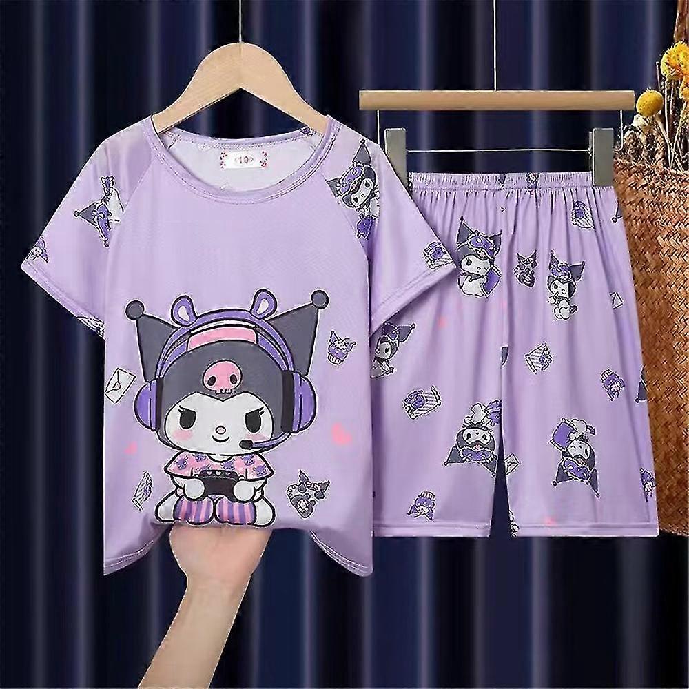 ילדים ילדה Sanrio אנימציה פיג'מה להגדיר שרוולים קצרים חלק עליון מכנסיים קצרים בגדי שינה בגדי שינה