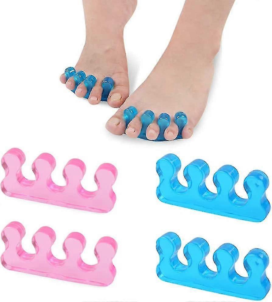 2 Pairs Gel Toe Separator Toe Stretcher Divider Spacer