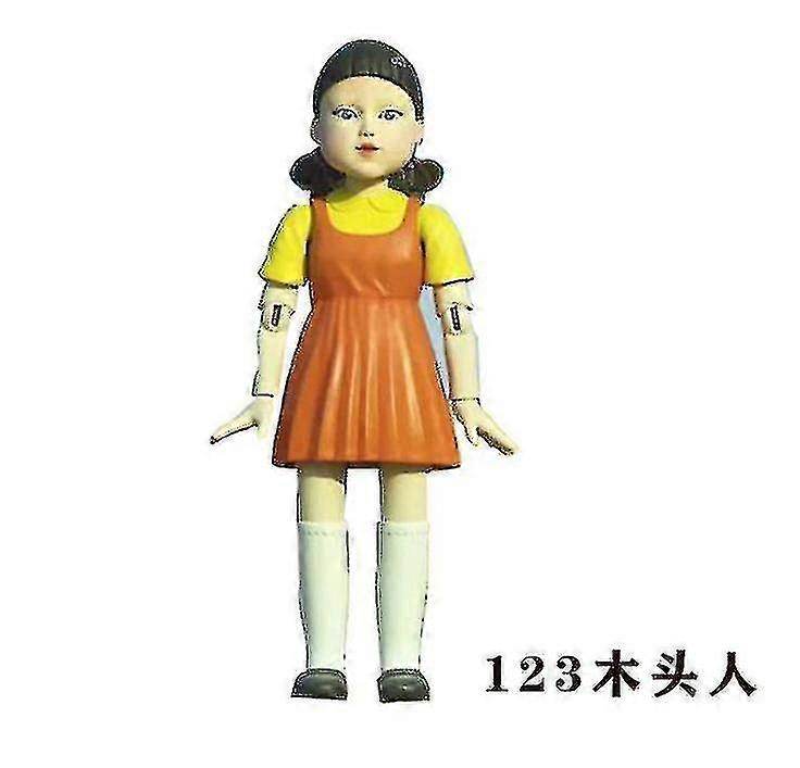 Squid Game Masked Man Resin Décoration Wooden Man Doll Figure Collection Model X
