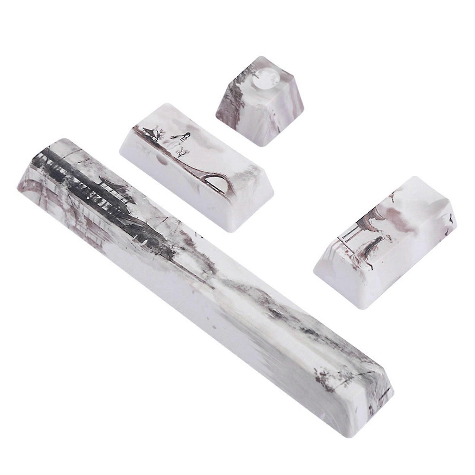 ランドスケープパターン DIY キーキャップ SpaceEScEnterNumpad Enter キーキャップ メカニカルキーボード用 (ランドスケープパターン、4個)