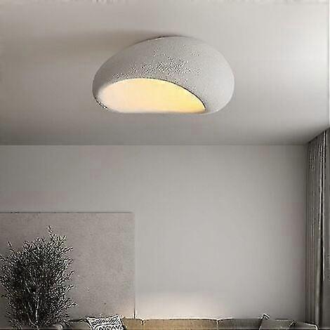 Svkbjroy Modern Minimalist Ceiling Light, Wabi-sabi Style Resin Ceiling Light,(color : White, Size : 20cm)