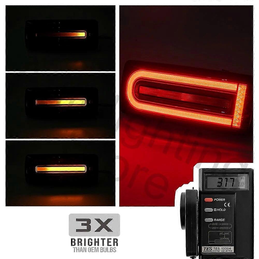 Forged LA OE Style LED Tail Lights For Mercedes G Wagon W463 (1990-2018) - Red Lenses With Bulbs - View #2