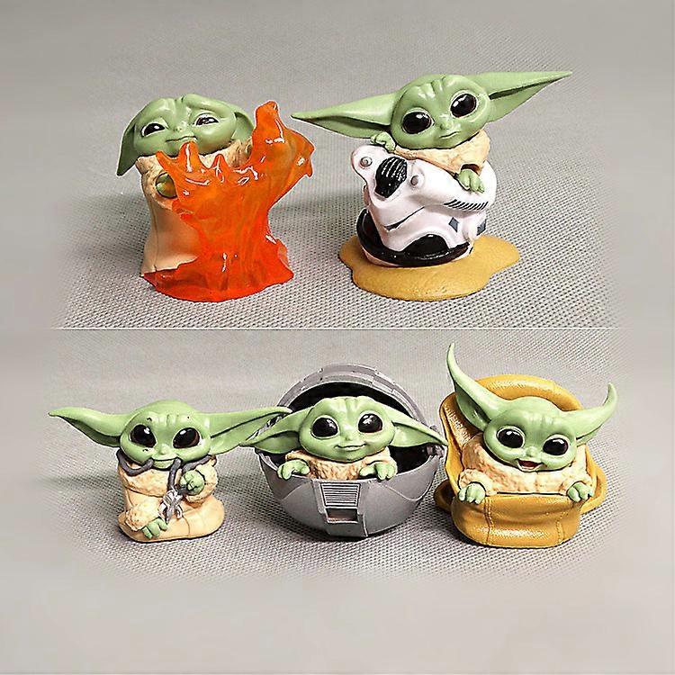 5 pieces of Star Wars second generation Yoda baby doll handmade ornaments