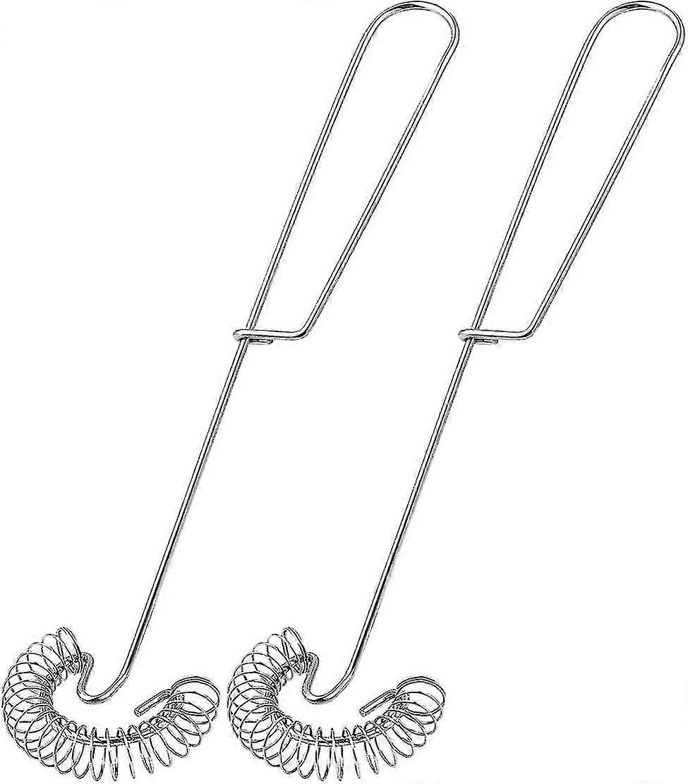 2 Pcs Spiral Broom, Stainless Steel Whisk