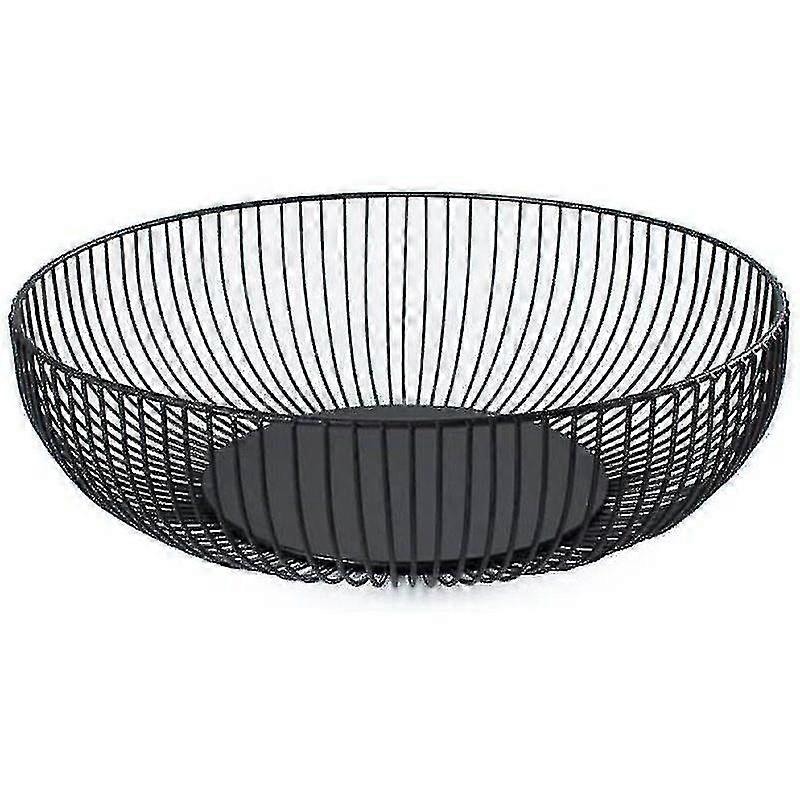 Black Metal Base Decorative Storage/ Display Basket Fruit Bowl