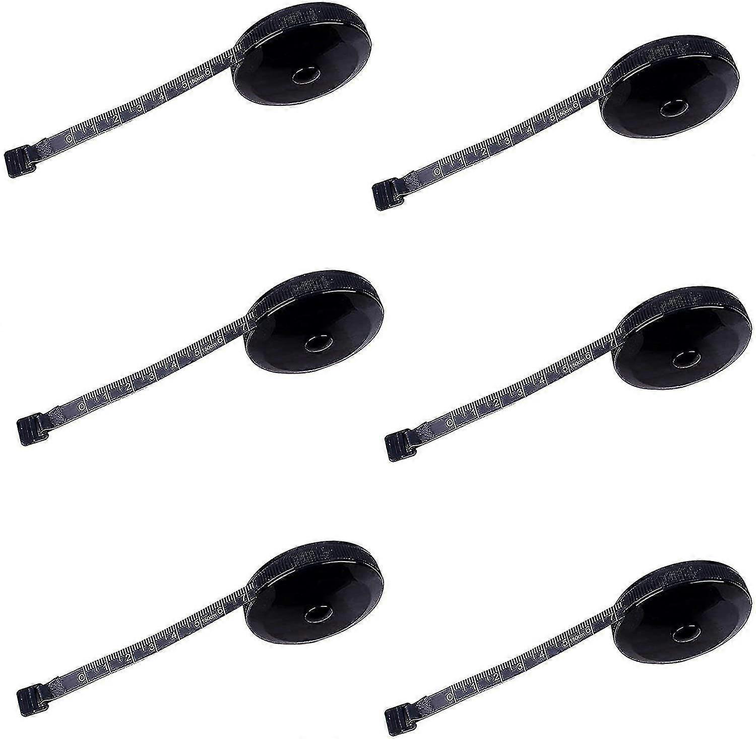 soft tape measure 6 pcs retractable soft push button double scale tape measure