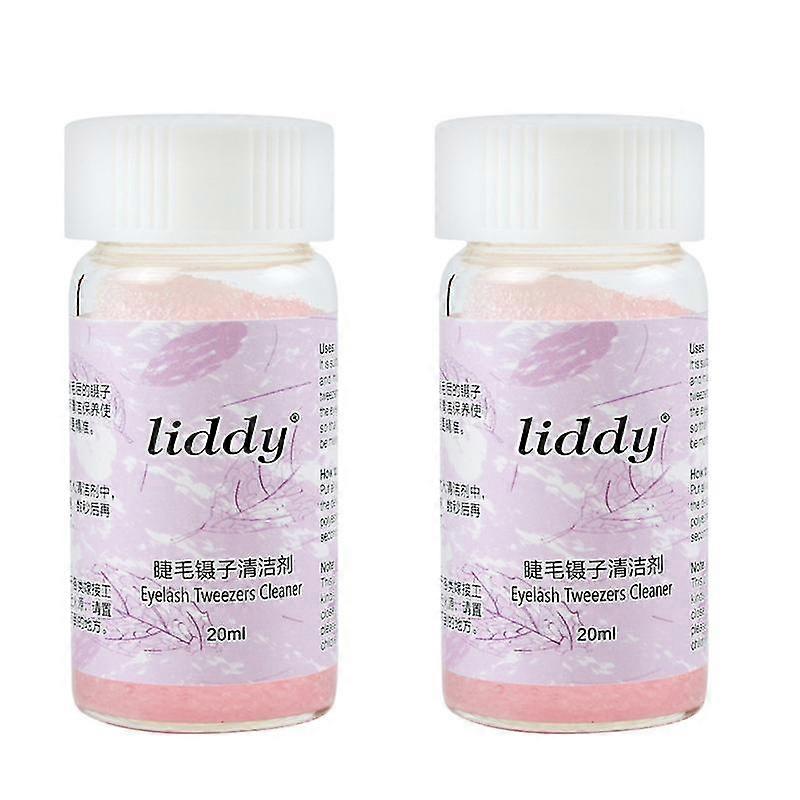 2pcs 20ml Eyelash Extension Tweezers Cleaning Solution Liquid Adhesive Remover