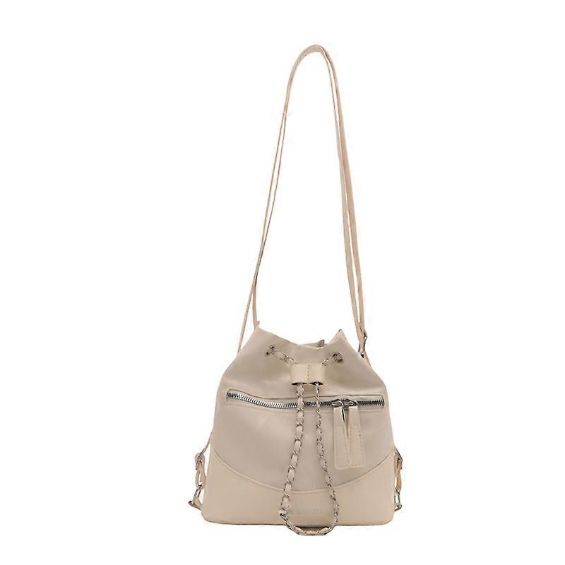 Fashion drawstring bucket bag versatile simple shoulder bag trend
