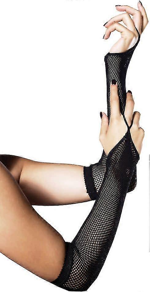 Arm Stulpen Netzstrümpfe schwarz