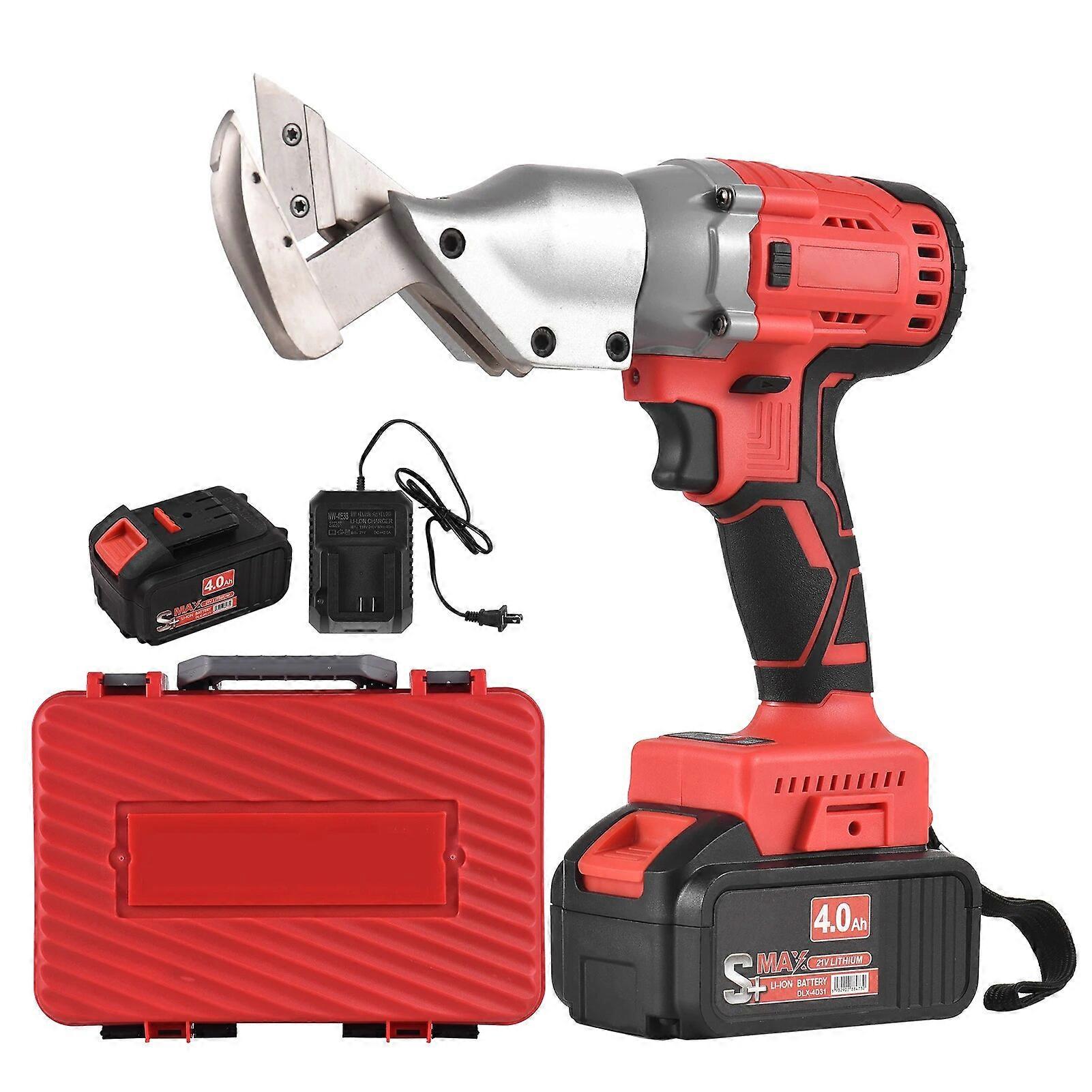 21V Brushless Cordless Tin Snips Scissor 4.0Ah Electric Scissors Metal Sheet Shear Cutter Scissors Stepless Speed Regulation