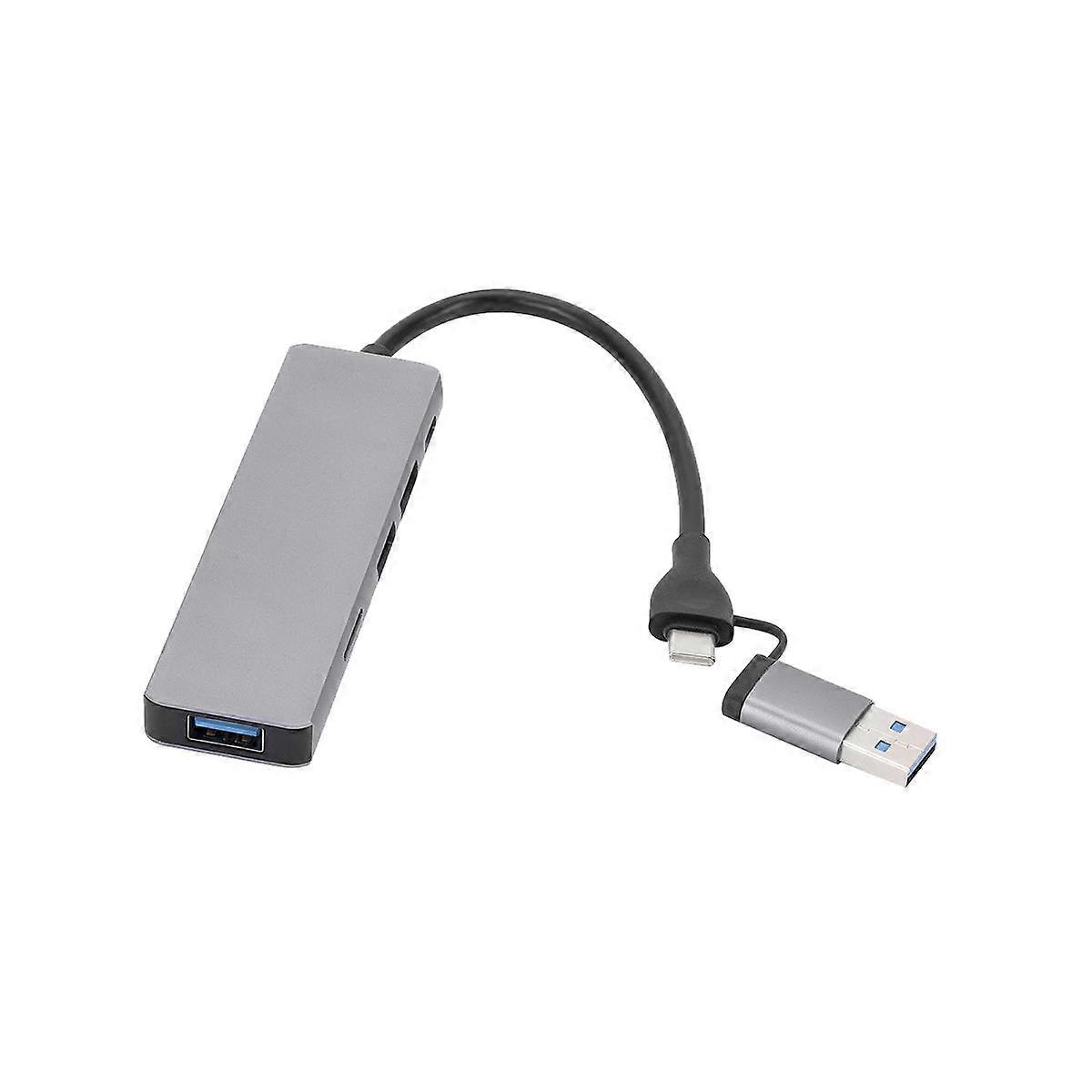 6 in 1 USB 3.0 Type-C Extender Hub Docking Station Multi USB Splitter Adapter USB 3.0 2.0 TF SD Rea