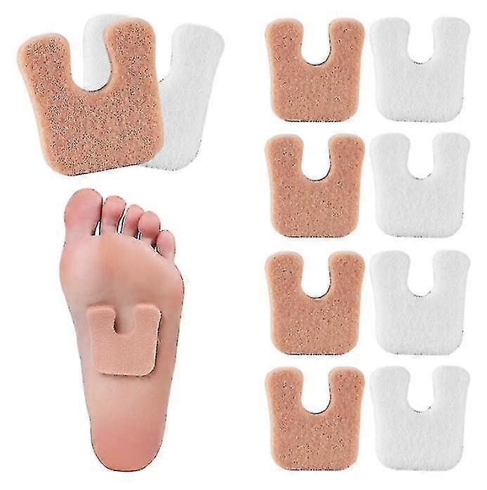 10 Pairs U-shaped Felt Callus Pad Adhesive Foot Pads U-shaped