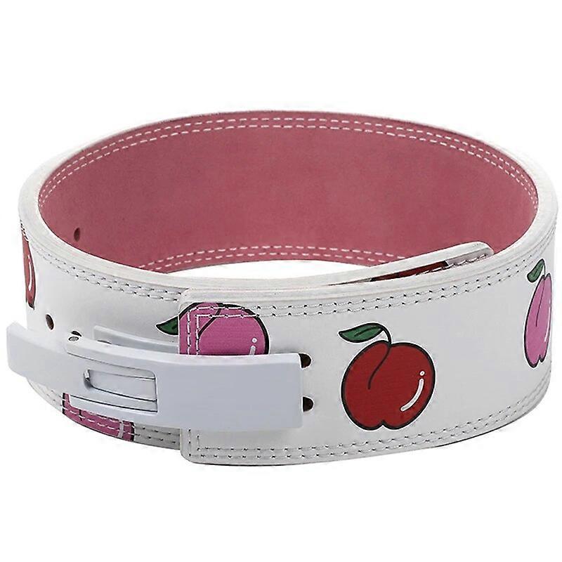 חגורת הרמת משקולות מתכווננת לנשים הדפס פירות עור Powerlifting חגורת כושר עור פרה אבזם מנוף