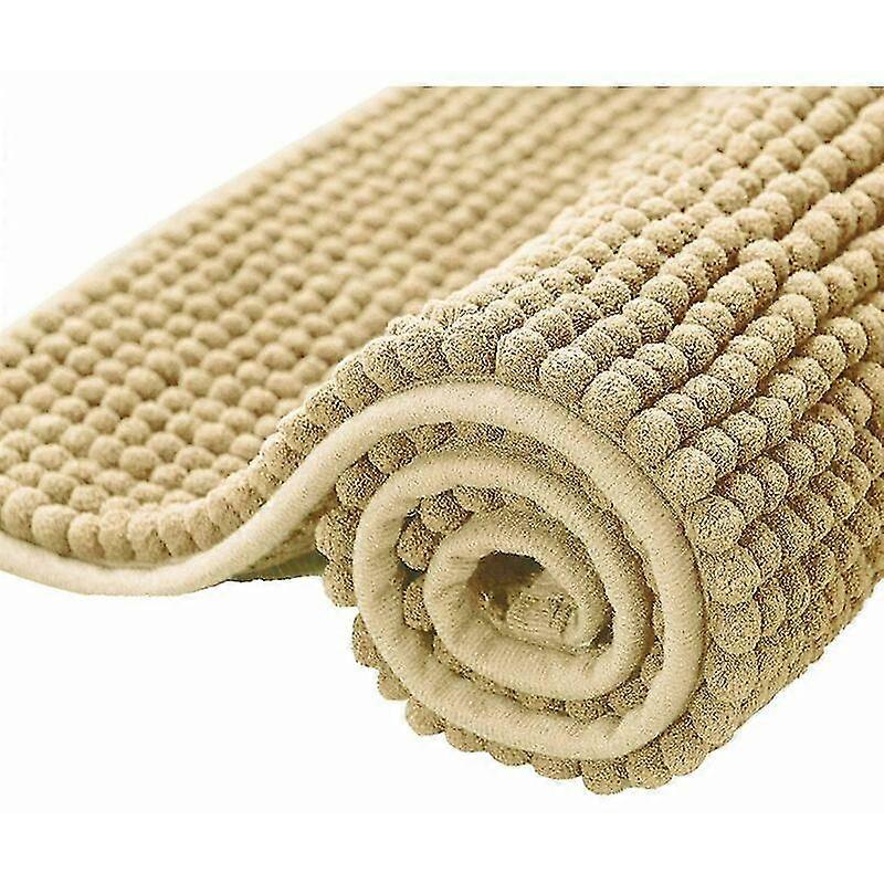 Extra Absorbent Bath Mat Machine Washable Chenille Microfiber Shower