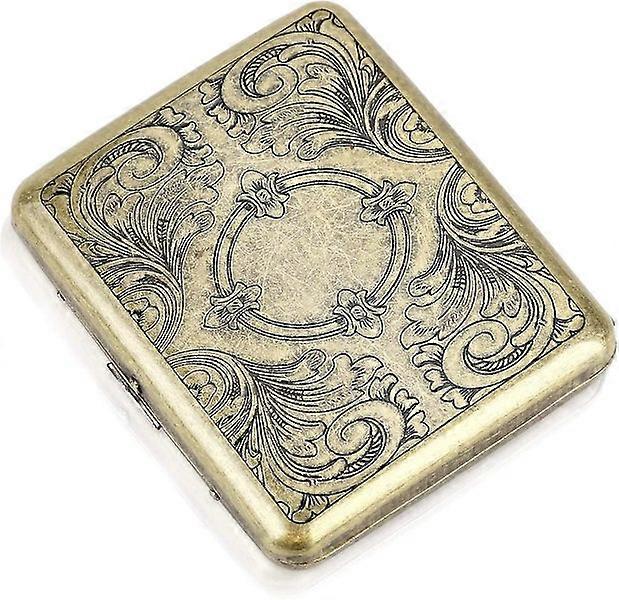 Cigarette Case Holds 20,flower Golden (grass)
