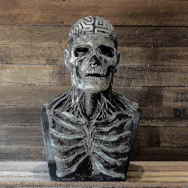 2022 Newest Skeleton Bio-mask Halloween Horror Mask Party Cosplay Props Silicone Full Cap Skull Hat
