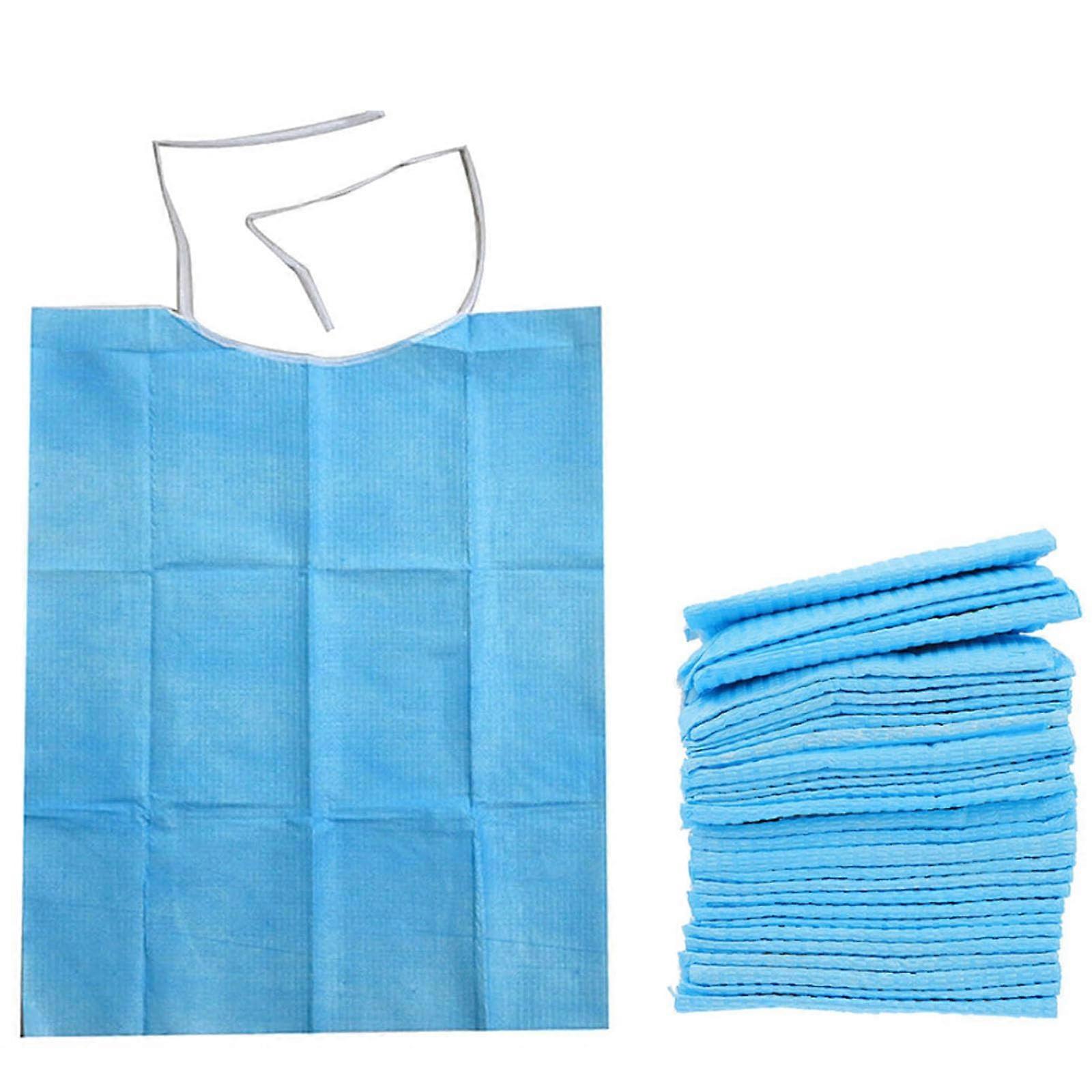 60 Pcs Bib Adults Disposable Bibs Elderly Dignity Bib Convenient Elders Bibs