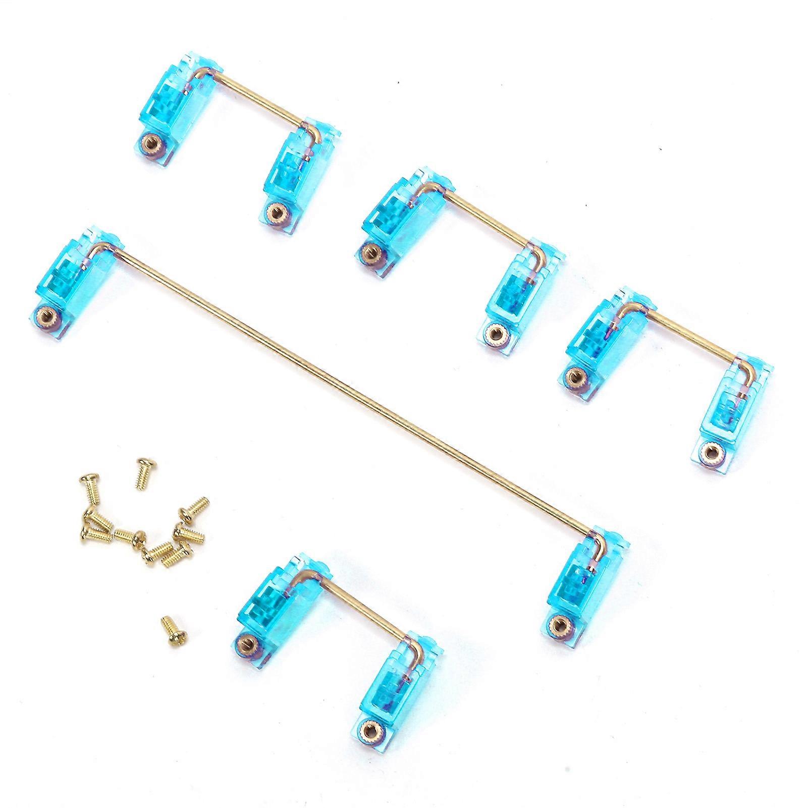Mechanical Keyboard Stabilizer with GoldPlated Screws Computer Accessory for DIY 61/64/87(Transparent Blue ) YEMMA