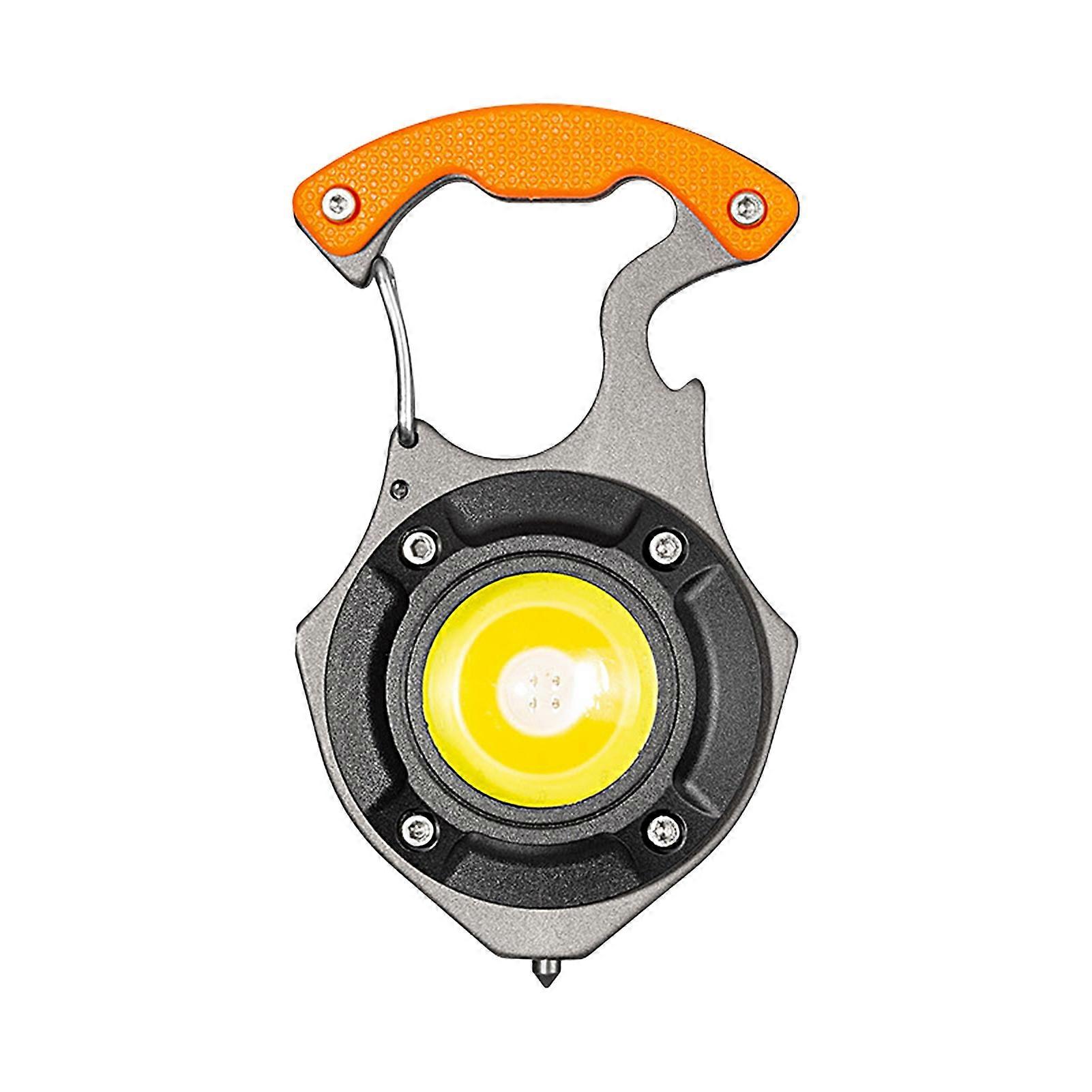 Kaesi Mini Light Multiple Lighting Modes Rechargeable Portable Ultralight Multifunctional Bottle Opener Survival Hammer Super Bright LED Keychain Flas