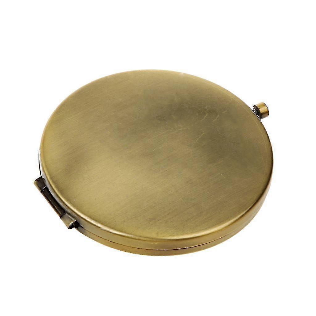 10xancient Bronze Alloy Folding Pocket Compact Mirror Powiększające lustro do makijażu