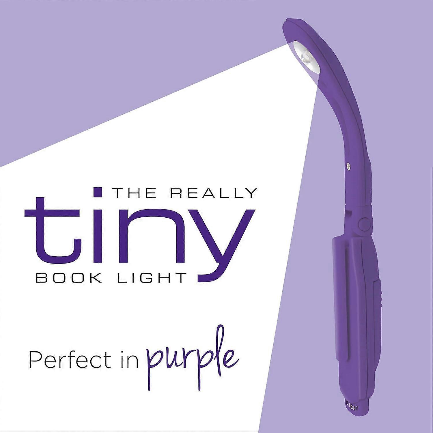 Really Tiny Book Light  Compact Reading Lights for Books in Bed   A Great Book Lamp with Batteries Included Petal Purple 1pcs