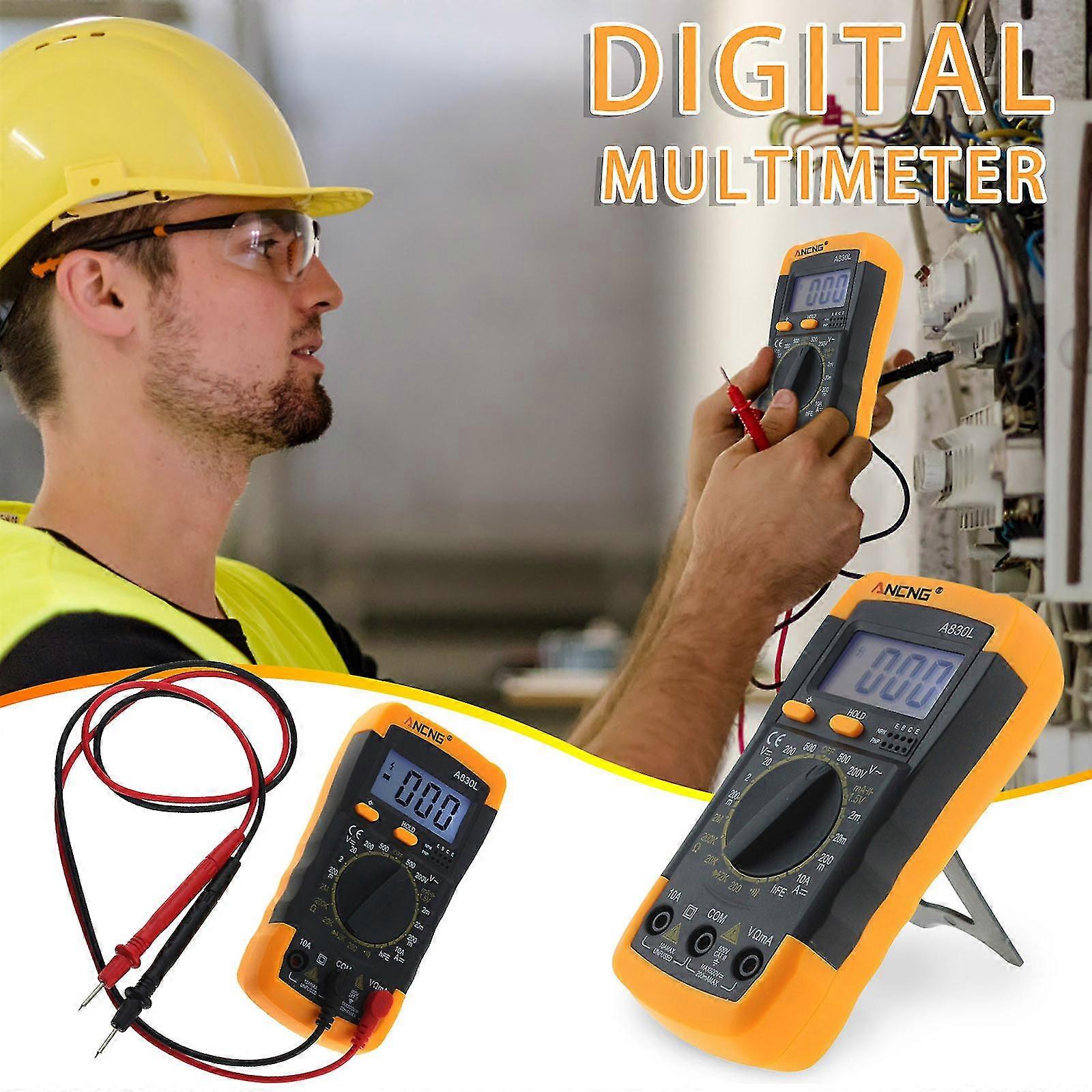 Digital Voltmeter Ammeter Meter Auto Range Digital Electrical Measurement Meter Measures Ac/dc Current Voltage Resistance Capacitance Temperature