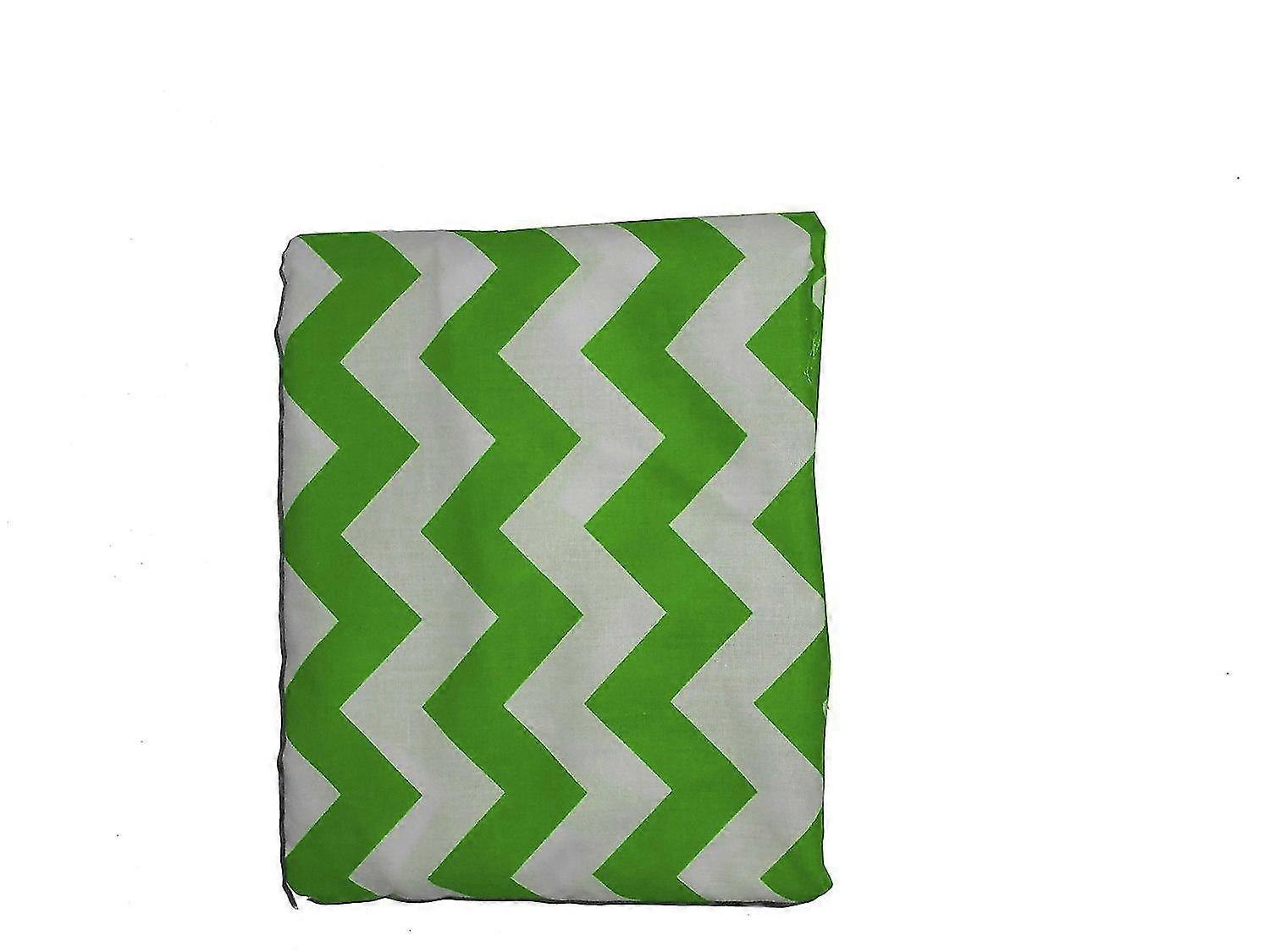 Babydoll Bedding Chevron Cradle Sheet, Green, 18" x 36"