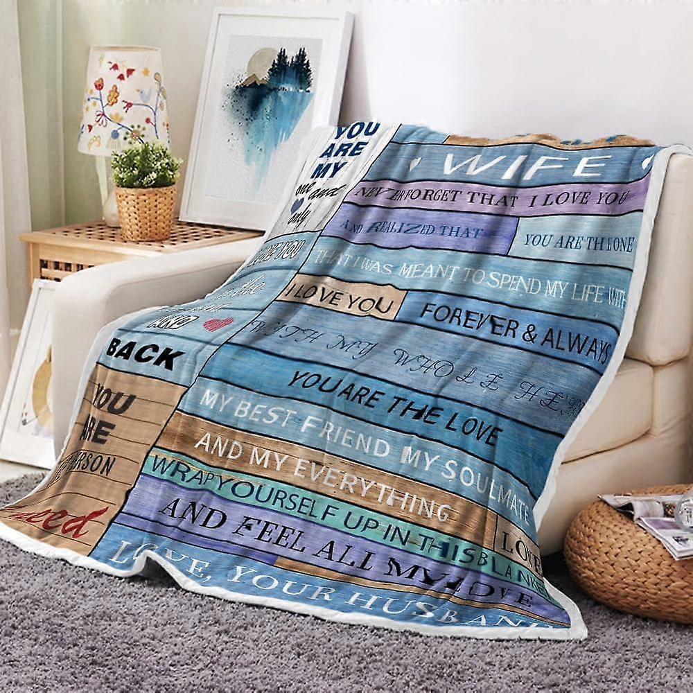 Wife Gifts from Husband-Gift for Wife,to My Wife Blanket, Wife